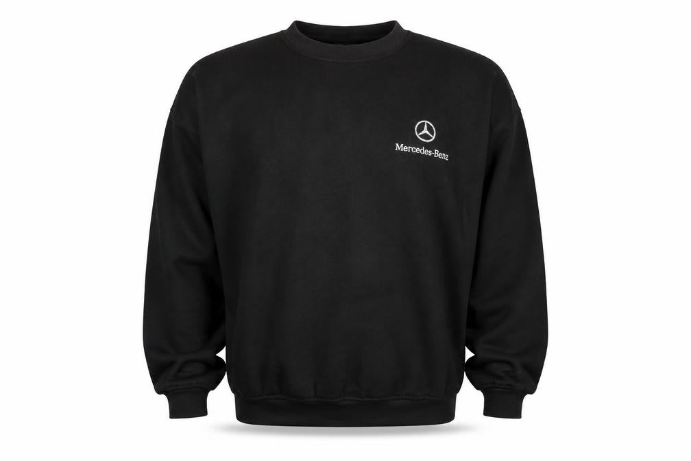 Uneek Men's Black 2XL Mercedes-Benz Embroidered Pullover Sweatshirt