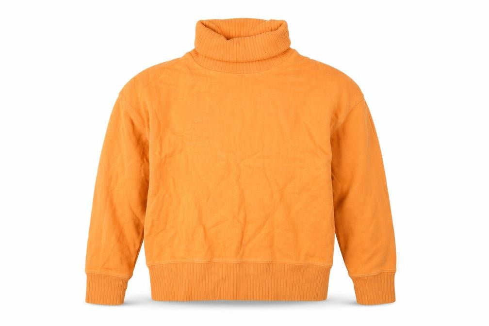Next Women Orange UK 10 Cotton Roll Neck Pullover Sweatshirt