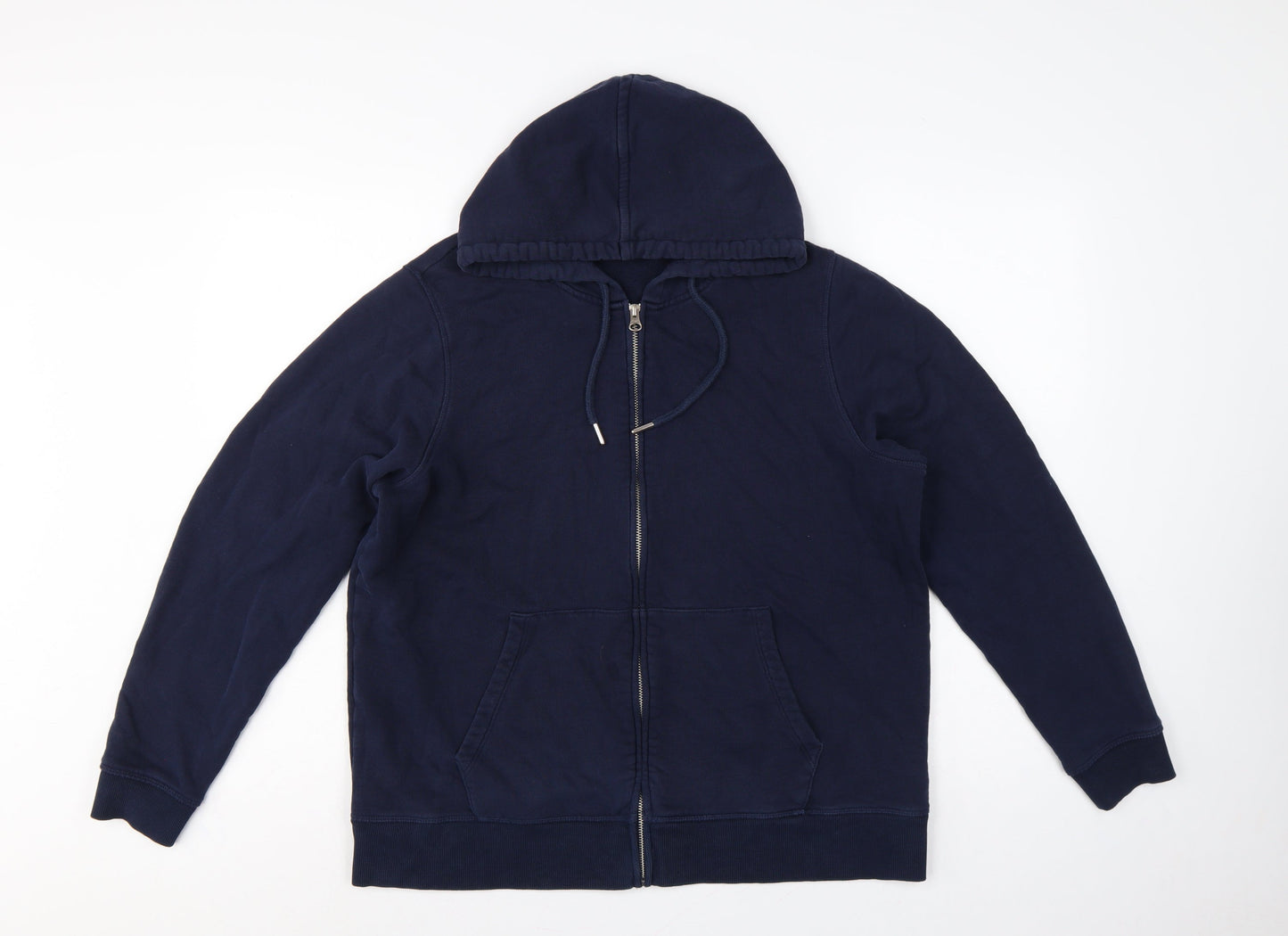 Marks & Spencer Women’s Navy Blue UK 16 Full Zip Hooded Cotton Hoodie