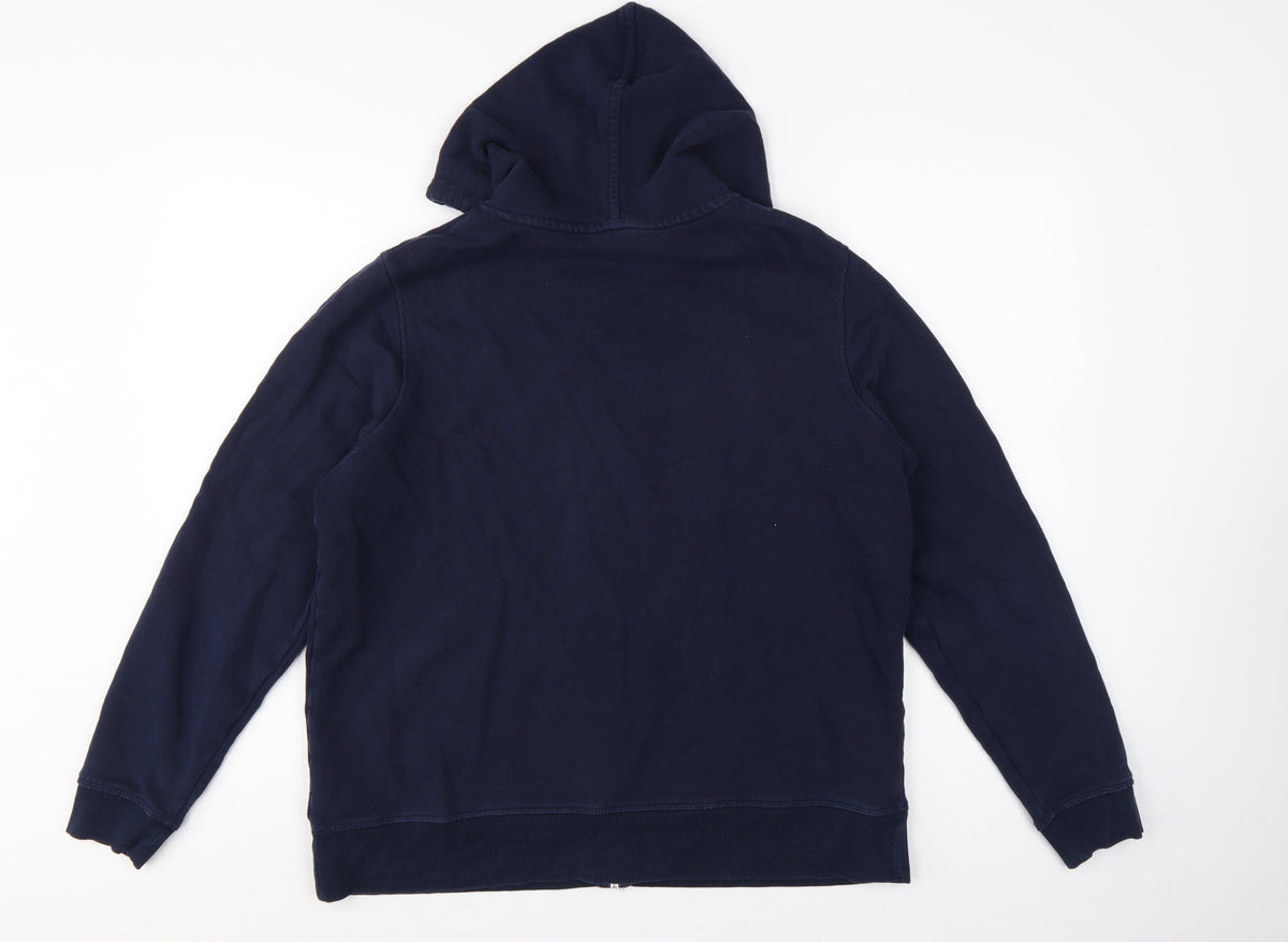 Marks & Spencer Women’s Navy Blue UK 16 Full Zip Hooded Cotton Hoodie