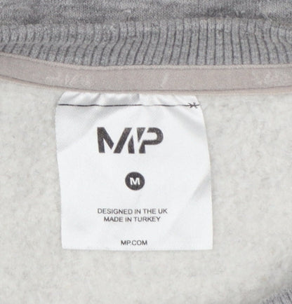 Myprotein Men’s Grey M Crew Neck Logo Fleece Pullover Sweatshirt