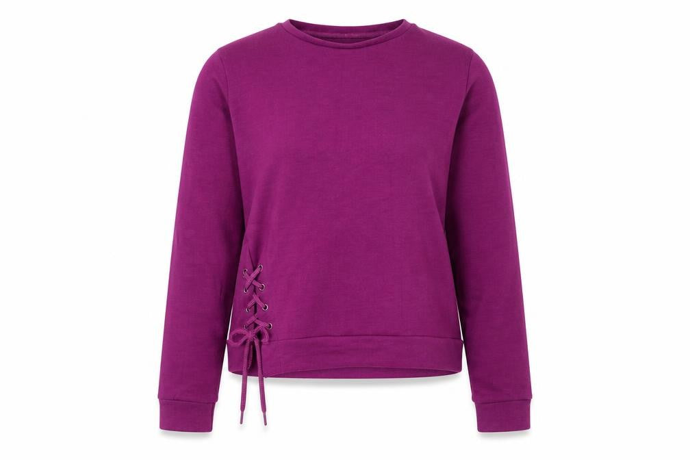 Boomerang Women Purple UK 12 Lace-Up Pullover Sweatshirt Gym