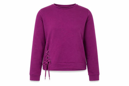 Boomerang Women Purple UK 12 Lace-Up Pullover Sweatshirt Gym