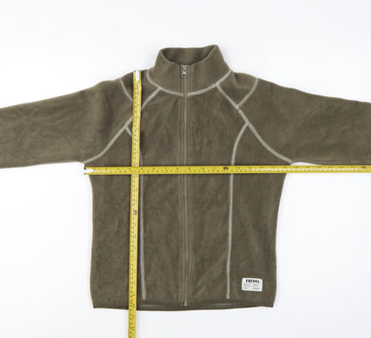 Back view of BDG Urban Outfitters Women Green S Fleece Full Zip Basic Jacket