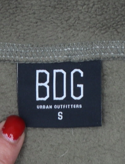 Brand and care label for BDG Urban Outfitters Women Green S Fleece Full Zip Basic Jacket