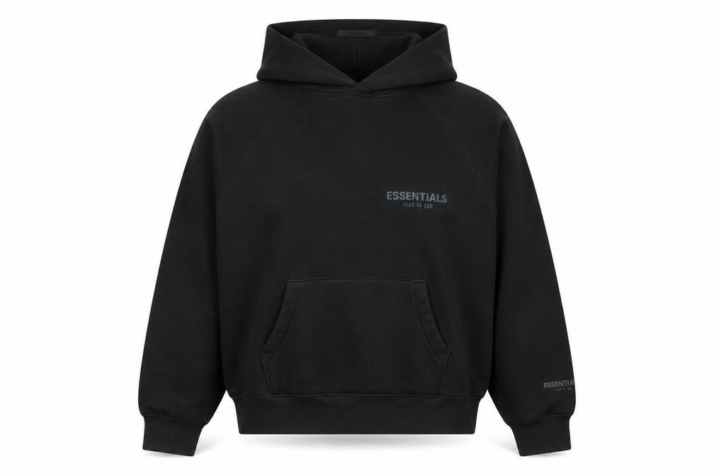 Essentials Fear of God Women’s Black XS Oversized Pullover Logo Hoodie