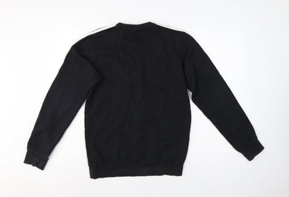 Additional front view of adidas Men’s Black XS Leeds United Logo Graphic Crew Neck Sweatshirt