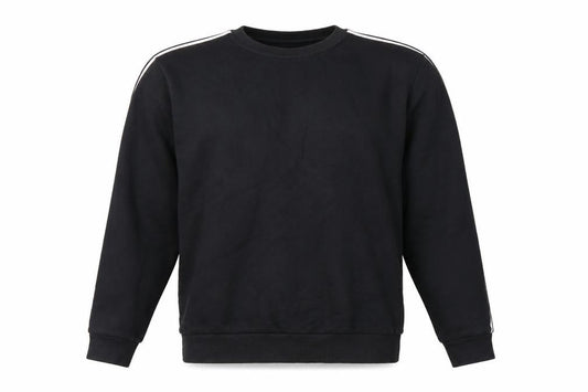 adidas Men’s Black XS Leeds United Logo Graphic Crew Neck Sweatshirt