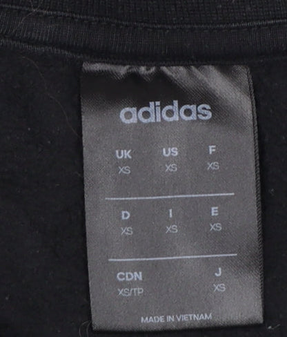 Brand and care label for adidas Men’s Black XS Leeds United Logo Graphic Crew Neck Sweatshirt