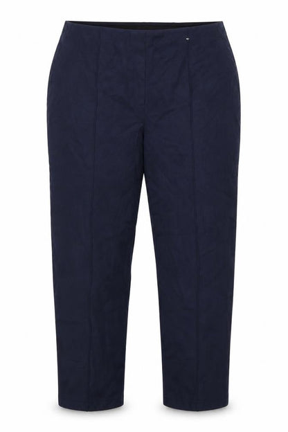Marks and Spencer Women Blue Size 20 Short Tapered Stretch Trousers