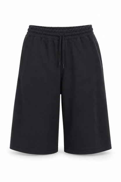 Marks & Spencer Women's Black UK 18 Cropped Wide Leg Drawstring Trousers
