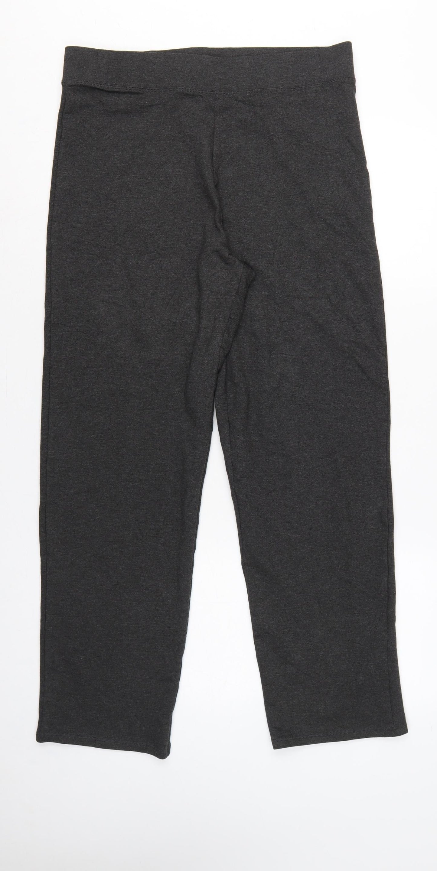 Marks & Spencer Women Grey Size 14 Regular Stretch Jersey Leggings