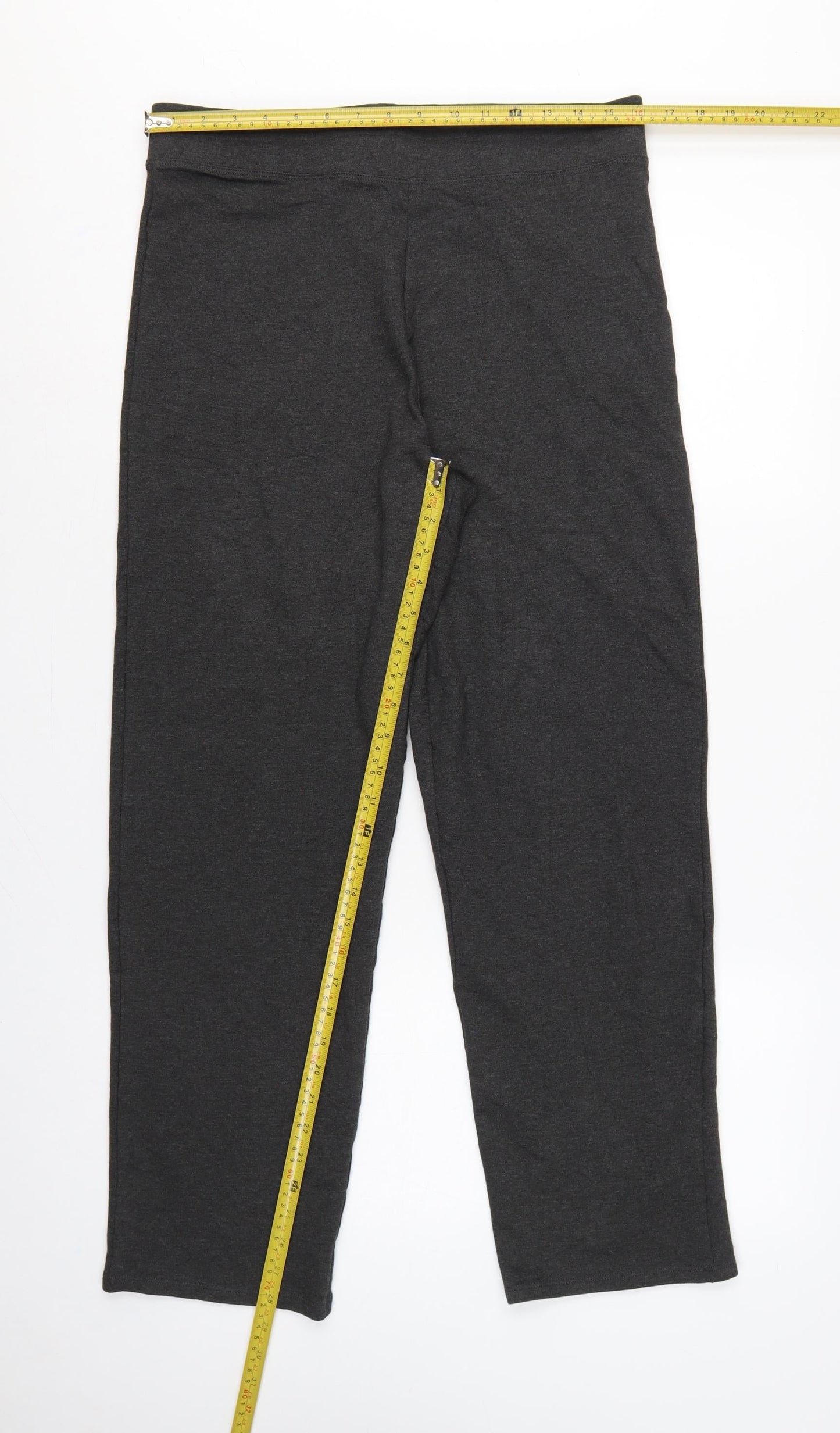 Marks & Spencer Women Grey Size 14 Regular Stretch Jersey Leggings