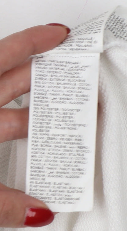 Additional view of Puma Women’s White XS Logo T7 Tape Crew Neck Sweatshirt