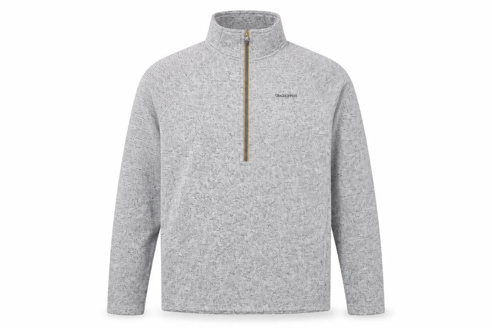 Craghoppers Men Grey L Half Zip Fleece Sweatshirt Outdoor Hiking