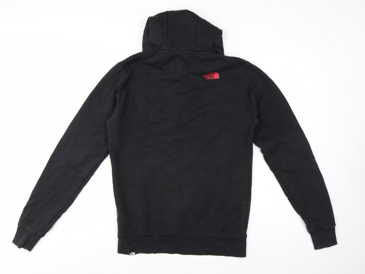 The North Face Men’s Black S 1/4 Zip Hooded Logo Pullover Hoodie
