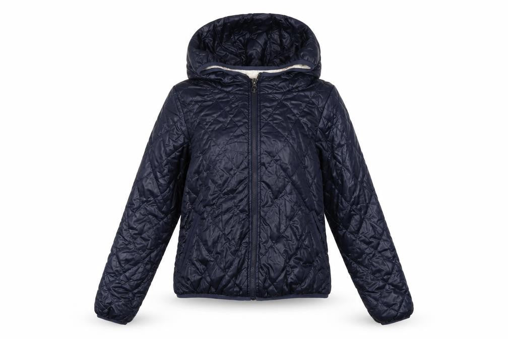 Vero Moda Teens Blue S Quilted Hooded Puffer Jacket