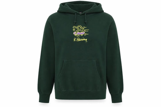 Uniqlo Womens UT Keith Haring Green L Pullover Hoodie Skateboard Logo