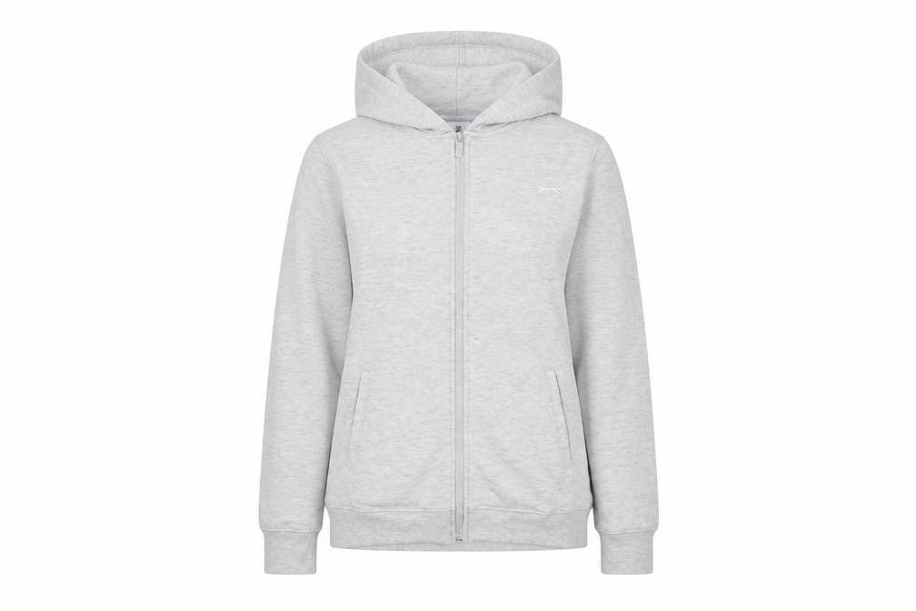 Slazenger Women’s Grey UK 16 Full Zip Hooded Fleece Hoodie