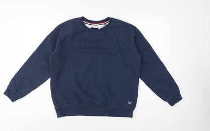Additional front view of Crew Clothing Women’s Blue, size UK 12, Pullover Crew Neck Sweatshirt