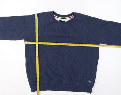 Back view of Crew Clothing Women’s Blue, size UK 12, Pullover Crew Neck Sweatshirt