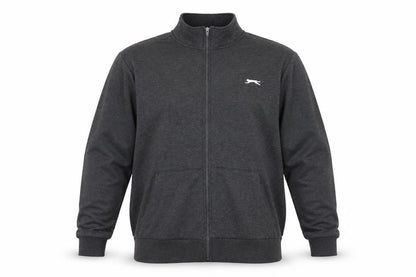 Slazenger Men’s Grey 2XL Full Zip Fleece Sweatshirt Sports Logo
