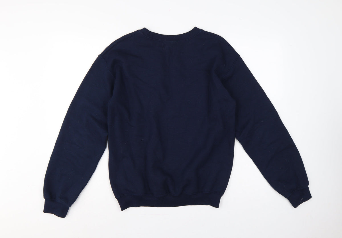 Oasis Women’s Blue S C’est La Vie Graphic Pullover Sweatshirt
