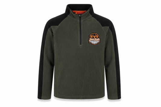Craghoppers Boys Green 158 Pullover 1/4 Zip Fleece Bear Grylls