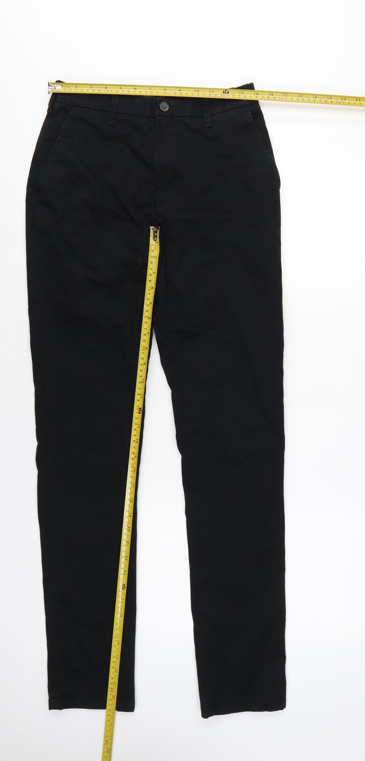 Marks & Spencer Men's Black 28/35 Slim Stretch Chino Trousers