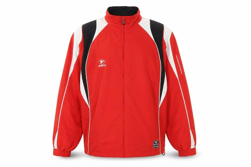 Masita Men's Red S Track Jacket Full Zip Colourblock Team Sports