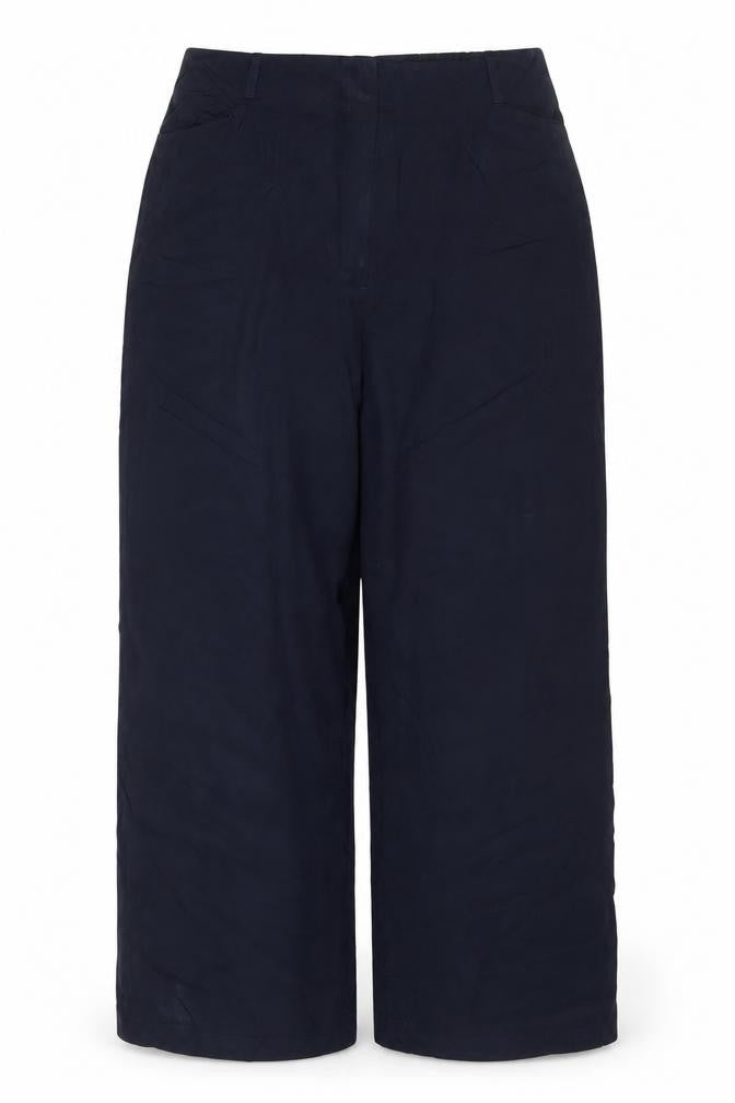 Marks and Spencer Women’s Navy UK 18 Short Wide-Leg Pull-On Trousers