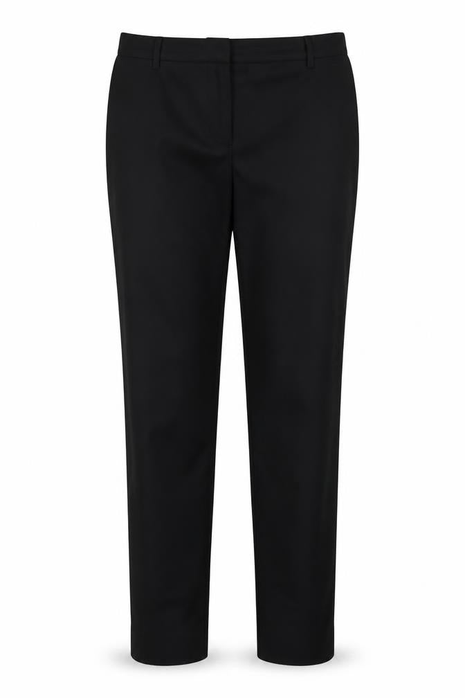 Zara Women Black UK 14 Straight Tailored Viscose Blend Dress Trousers