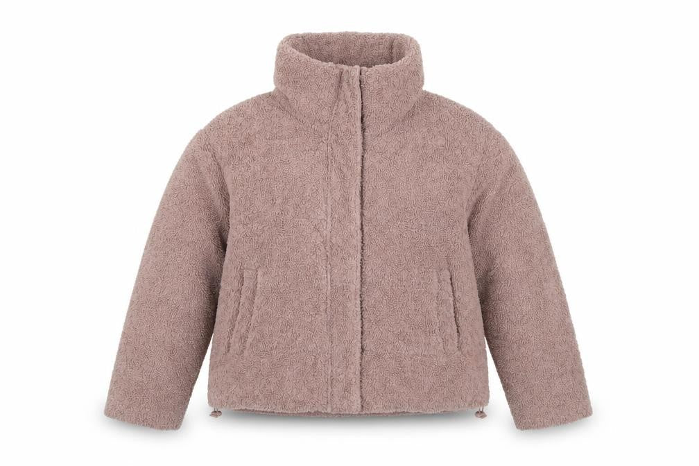 Primark Women Pink Teddy Fleece Jacket UK 12 M Full Zip Pockets