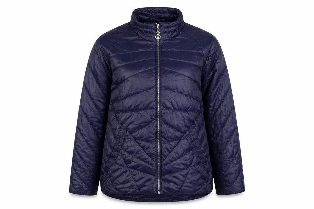 Kalina Women’s Blue 2XL Puffer Jacket Quilted Zip Padded Short Coat
