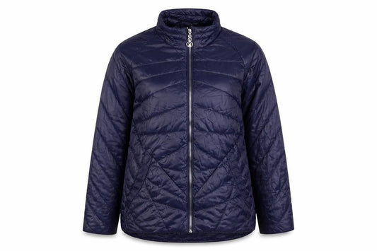 Kalina Women’s Blue 2XL Puffer Jacket Quilted Zip Padded Short Coat