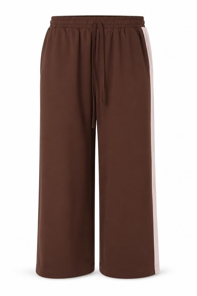 ASOS Design Women Brown Pink Side Stripe Jogger Trousers UK 16