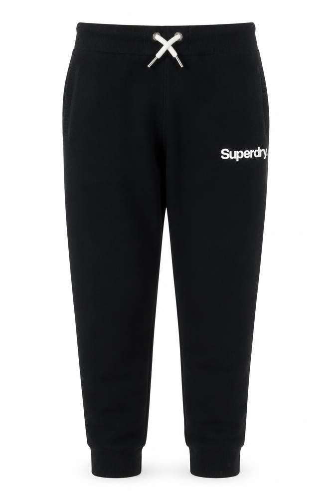 Superdry Men’s Black M Logo Fleece Jogger Sweatpants Drawstring