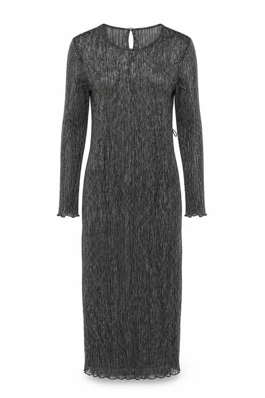 Marks & Spencer Women Black Glitter Long Shift Dress UK 10