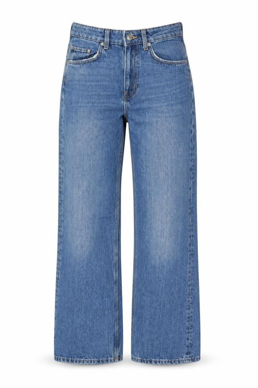 Weekday Women Blue 28/32 High Rise Wide-Leg Button Fly Jeans