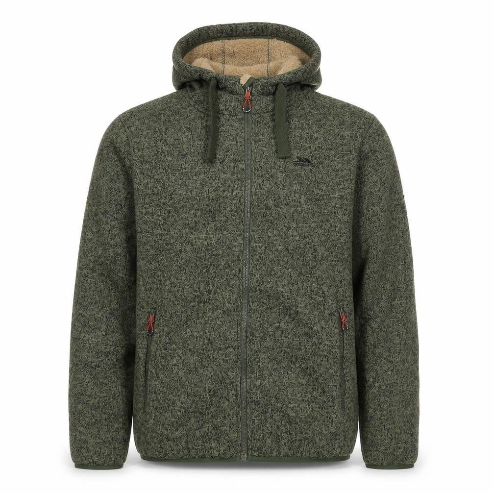 Trespass Men’s Green L Hooded Fleece Lined Full Zip Jacket