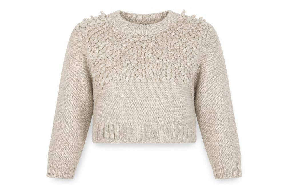 Marks & Spencer Women Beige M Chunky Knit Wool Blend Jumper