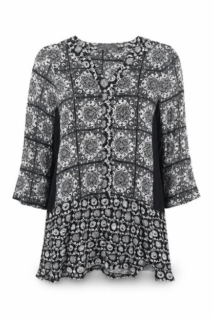 Next Petite Women’s Black White UK 6 Shift Mini Floral Button Dress