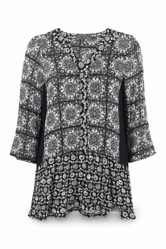 Next Petite Women’s Black White UK 6 Shift Mini Floral Button Dress