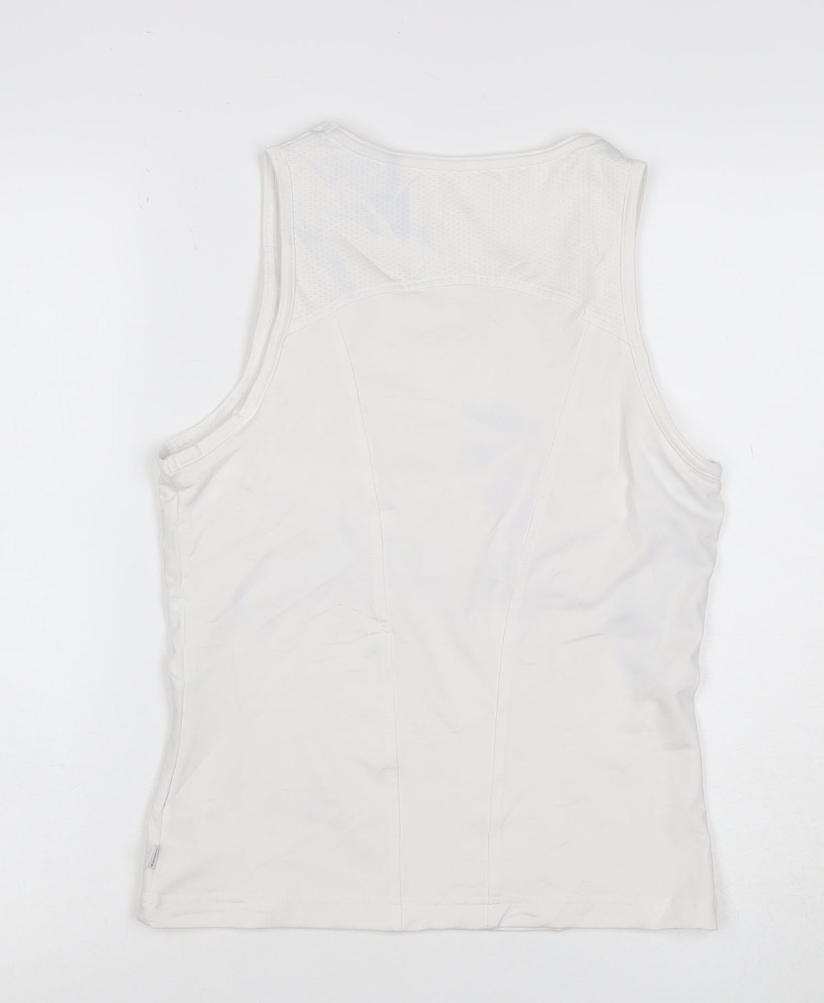 Lotto Women White Size 14 Athletic Mesh Panel Stretch Tank Top