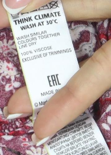 Marks & Spencer Womens Red UK 12 Viscose Harem Trousers