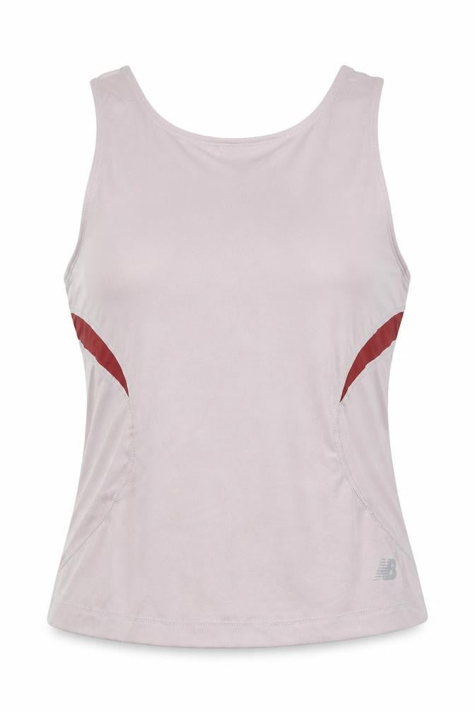 New Balance Women’s Pink Red L Athletic Built-In Bra Tank Top