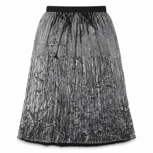 Marks & Spencer Women Silver UK 12 Petite Midi Tulip Pleated Skirt