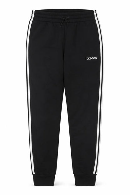 adidas Women Black UK 12-14 M Track Pants 3 Stripe Tapered Joggers