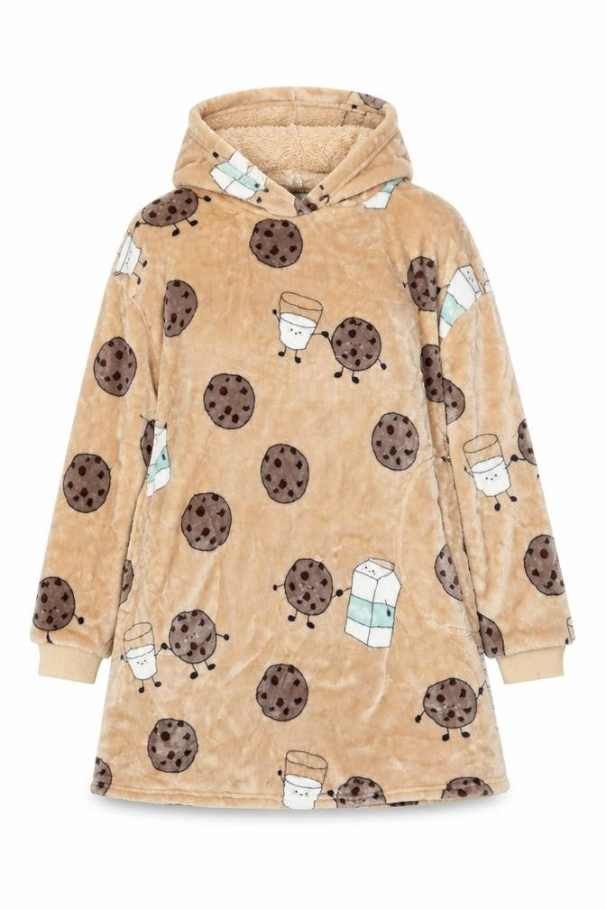 Primark Women Beige XS-S Snuddie Hooded Fleece Ladybird Cookie Pullover