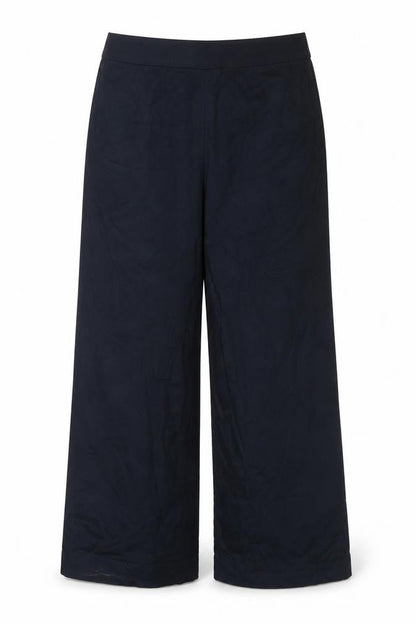 Marks & Spencer Women Black Size 16 Wide-Leg Stretch Trousers